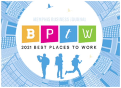 Award - Memphis Business Journal BPTW 2021 Best Places to Work